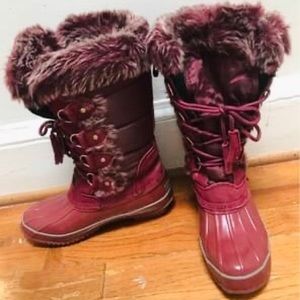 Red Winter Boots